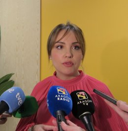 La secretaria general de Podemos Aragón y candidata a la Presidencia de la comunidad autónoma en las elecciones de mayo, Maru Díaz.