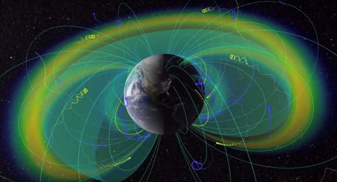 Archivo - Chorros de plasma que golpean el límite de la burbuja magnética protectora que rodea nuestro planeta producen un efecto de 'tambor gigante', según ha constatado un satélite de la NASA