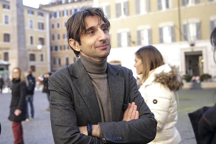 31 January 2023, Italy, Rome: Giovanni Donzelli, parliamentarian member of the Brothers of Italy party, is pictured in front of the Parliament in Rome. Donnzelli, parliamentarian from Italy's ruling Brothers of Italy party, has been targeted by law enfo