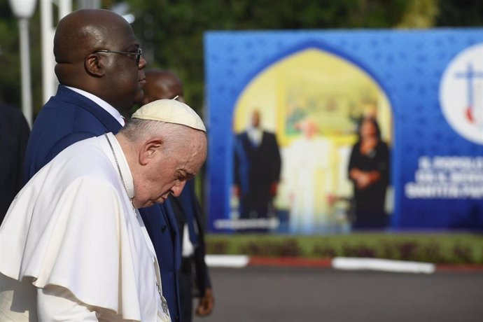 El Papa durante su viaje a la República Democrática del Congo