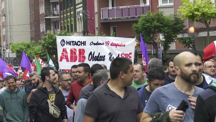 Archivo - Manifestación de los trabajadores del metal en Sestao, Bizkaia (archivo)