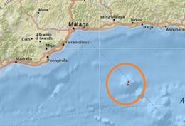 Punto exacto en el que fue avistada la patera en la que venían 52 migrantes de origen magrebí.