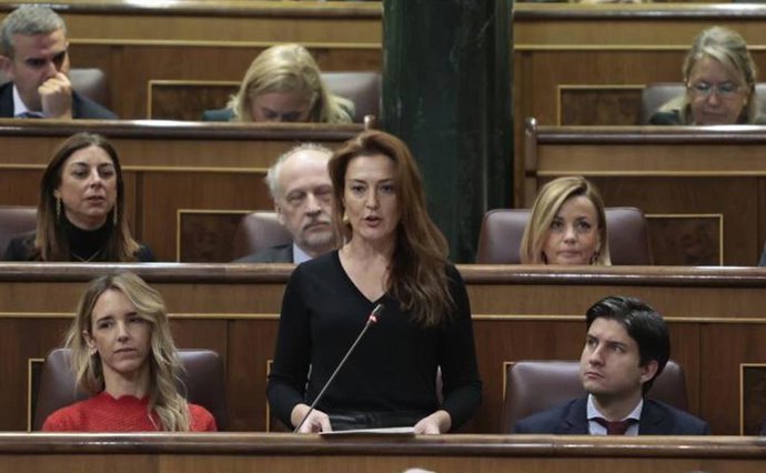 Valentina Martínez ferro, diputada del PP, en una sesión de control
