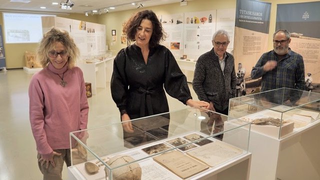 La diputada de Euskera, Cultura y Deporte, Lorea Bilbao, en la presentación de la nueva muestra temporal de Arkeologi Museoa de Bizkaia