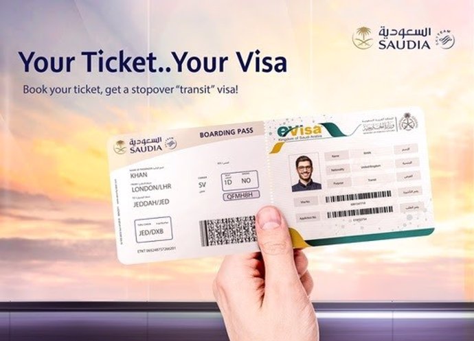 La aerolínea Saudia ofrecer el visado integrado en el billete de avión