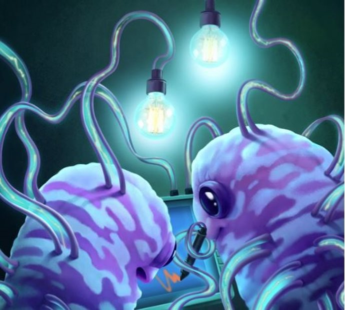 "Nanocables" producidos por geobacterias en respuesta a un campo eléctrico aplicado a biopelículas productoras de electricidad