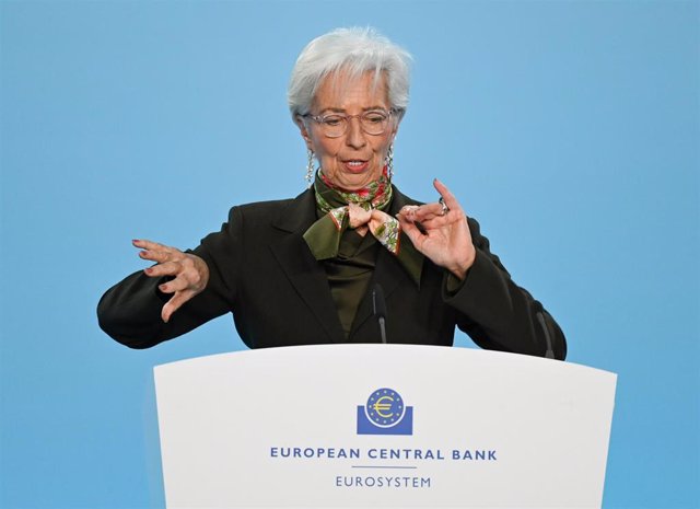02 February 2023, Hesse, Frankfurt/Main: Christine Lagarde, President of the European Central Bank (ECB), speaks during a press conference at ECB headquarters.  The European Central Bank (ECB) raised its key interest rate by 50 basis points to 3\% on Thur