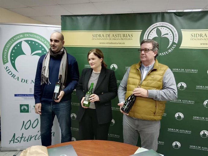 Rueda de prensa para presentar el balance de sidra DOP  en Asturias.
