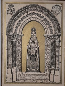 Cartel original que se elaboró en 1923 de la Virgen de Estíbaliz.