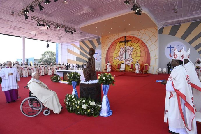 El Papa Francisco durante su viaje a RD del Congo