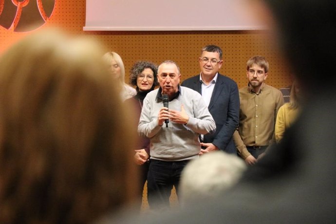 El candidato de Compromís a la Generalitat, Joan Baldoví, en el acto central de las primarias por Valencia