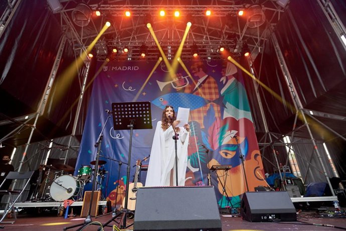 Archivo - Soleá Morente en el pregón del Carnaval de Madrid 2022. Archivo.