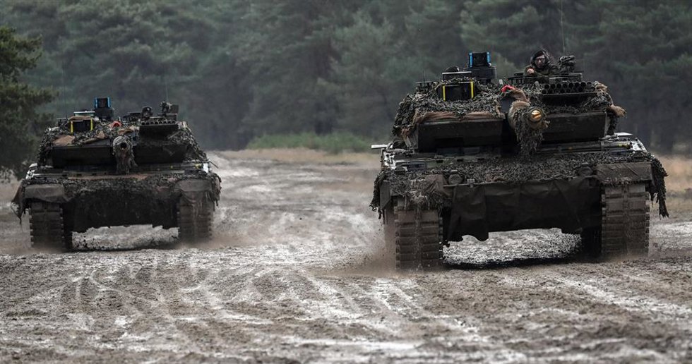 Dos tanques Leopard 2 A6 al servicio de las Fuerzas Armadas de Alemania