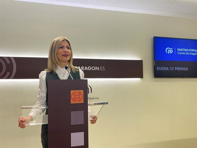 Archivo - La diputada del PP Aragón Mar Vaquero.