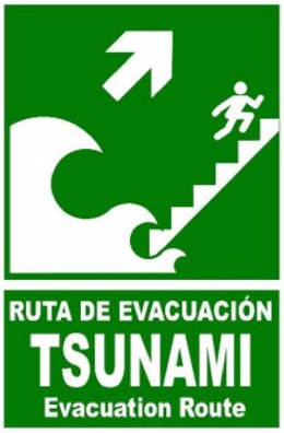 Interior aprueba la nueva señalética para avisar del riesgo de tsunami en el litoral español y con las rutas seguras de evacuación.