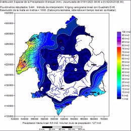 Distribución de las lluvias en la cuenca