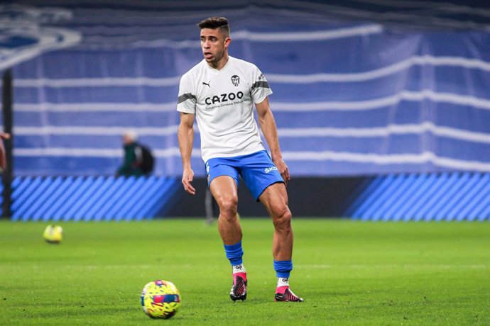 Gabriel Paulista of Valencia warms up during the spanish league, La Liga Santander, football match played between Real Madrid and Valencia CF at Santiago Bernabeu stadium on february 02, 2023, in Madrid, Spain.