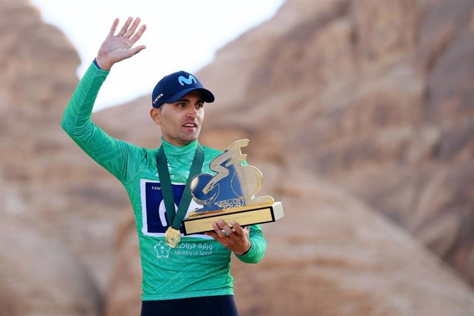 El ciclista  Ruben Guerreiro (Movistar Team) gana el Saudi Tour 2023