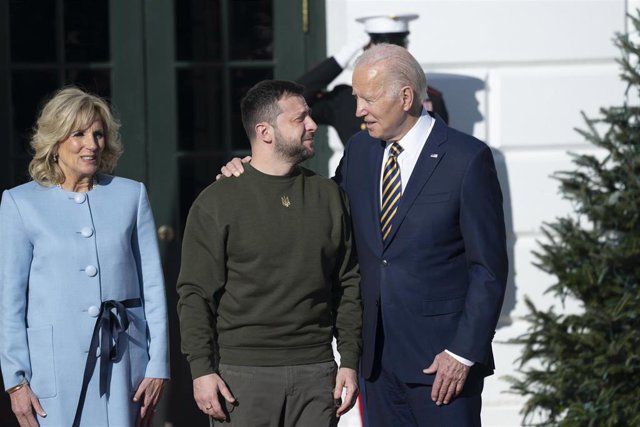 Archivo - El presidente de Ucrania, Volodimir Zelenski, y el presidente de Estados Unidos, Joe Biden.