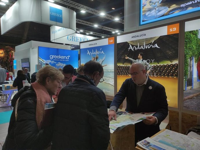 Imagen de la campaña de promoción que la Diputación de Almería hace de la provincia en el Salon des Vacances de Bruselas.