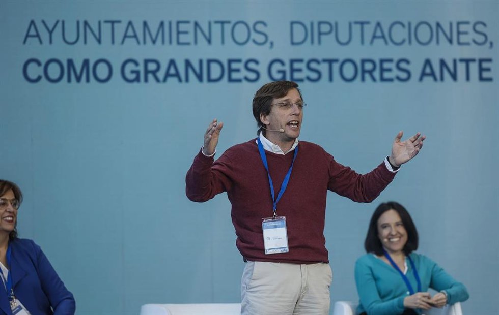 El alcalde de Madrid, José Luis Martínez-Almeida, durante la XXVI Intermunicipal del PP
