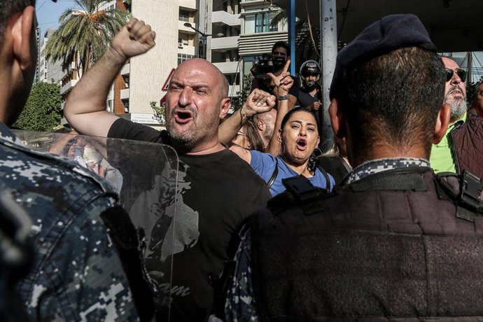 Archivo - Imagen de archivo de protestas en Líbano 