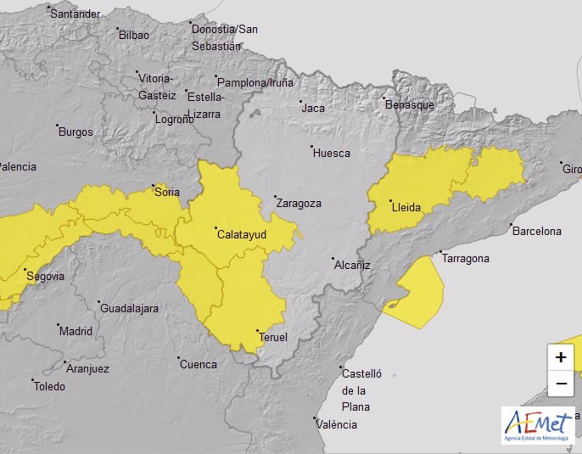 Aviso Amarillo Por Temperaturas Mínimas Para Este Domingo En Varias Zonas De Aragón 0537