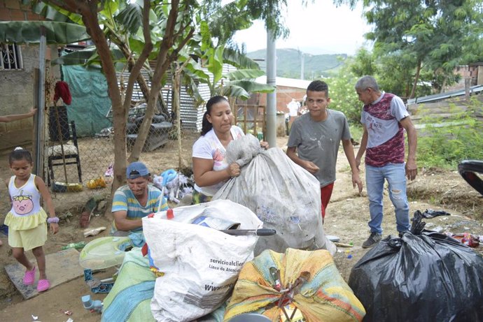 María Gutiérrez, migrante venezolana que se dedica al reciclaje en Colombia