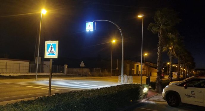 Finalizada la iluminación de cuatro pasos de peatones