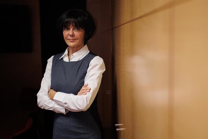 La comisaría principal del sistema VioGen, María Jesús Cantos Cebrián, posa durante una entrevista para Europa Press, a 31 de enero de 2023, en Madrid (España). El Sistema de Seguimiento Integral en los casos de Violencia de Género (Sistema VioGén), de 