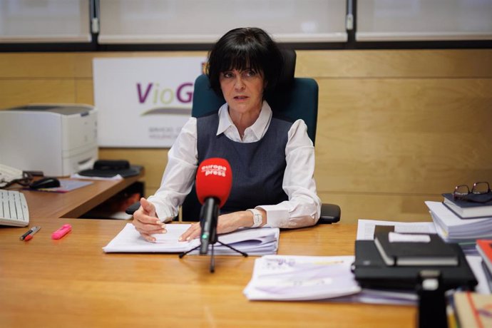 La comisaría principal del sistema VioGen, María Jesús Cantos Cebrián, durante una entrevista para Europa Press, a 31 de enero de 2023, en Madrid (España). El Sistema de Seguimiento Integral en los casos de Violencia de Género (Sistema VioGén), de la Se