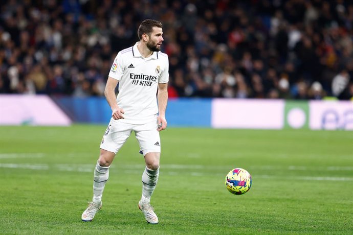 Nacho Fernandez of Real Madrid in action during the spanish league, La Liga Santnader, football match played between Real Madrid and Real Sociedad at Santiago Bernabeu stadium on January 29, 2023, in Madrid, Spain.