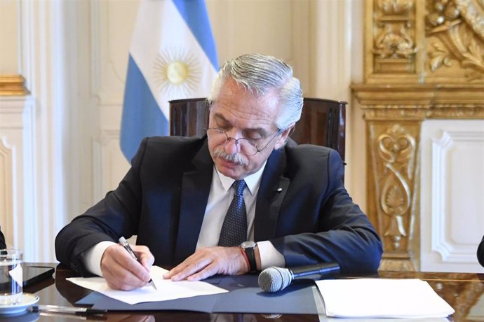 Archivo - El presidente de Argentina, Alberto Fernández