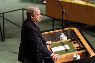 El secretario general de Naciones Unidas, Antonio Guterres, en la sede de la ONU, en Nueva York, EEUU