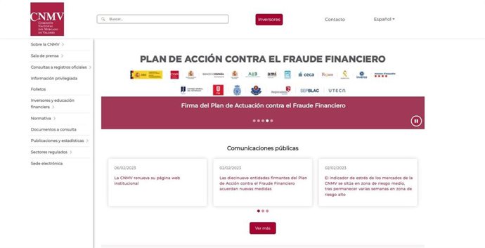 Nueva página web de la CNMV