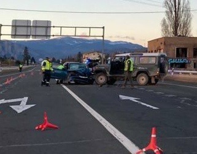 Accidente en la N-111, en Albelda