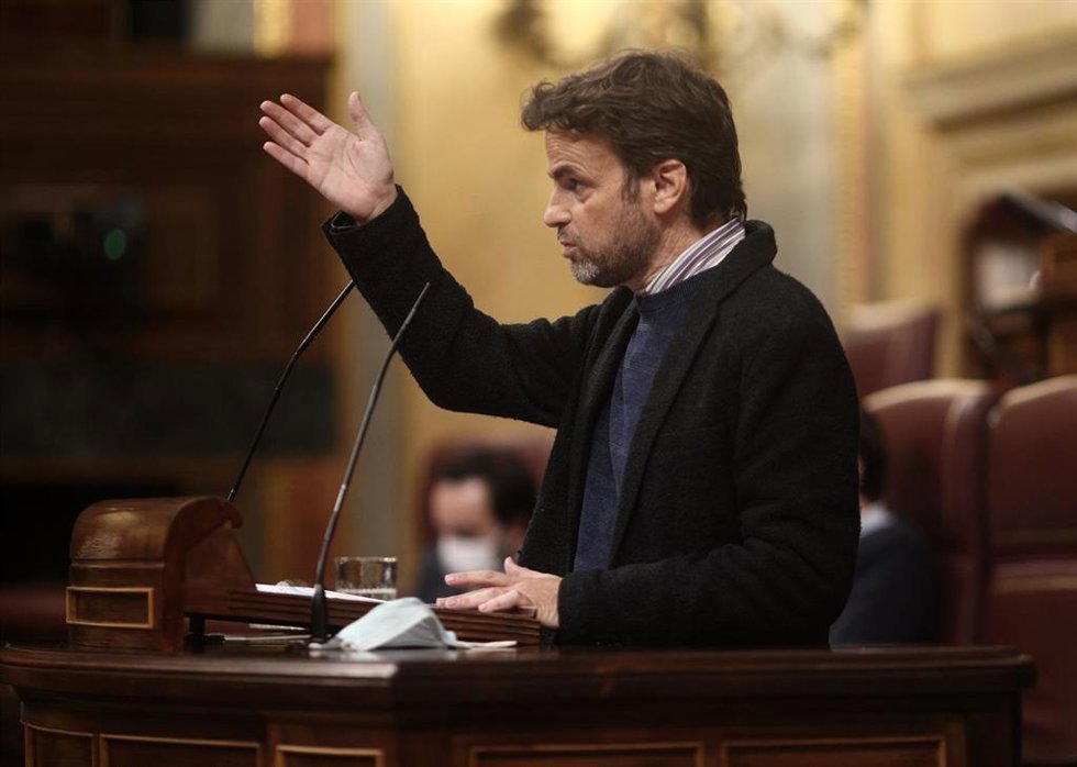 Archivo - El presidente del grupo parlamentario de Unidas Podemos , Jaume Asens.