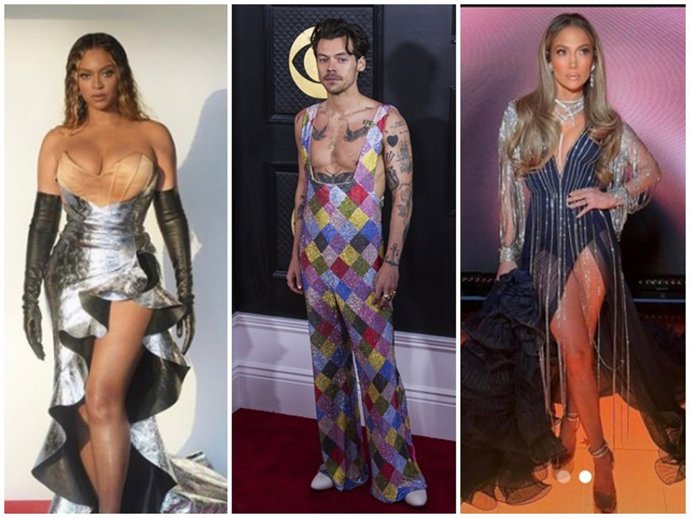 La alfombra roja de los Grammy se ha convertido en un despliegue de glamour, color y exceso