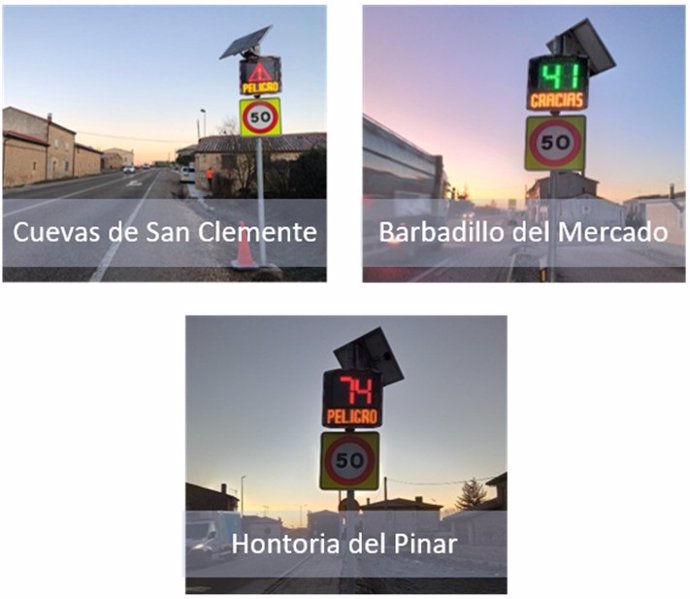 Mitma instala radares pedagógicos en travesías de la N-234, en Burgos, para evitar multas y dar más seguridad a peatones.