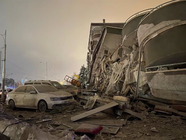 Daños materiales en Turquía a causa de un terremoto de magnitud 7,4 en la provincia de Kahramanmaras, cerca de la frontera con Siria