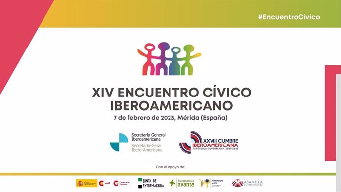 Cartel del XIV Encuentro Cívico Iberoamericano
