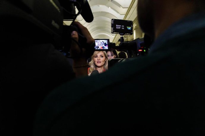 La portavoz nacional de Ciudadanos, Patricia Guasp, atiende a los medios.