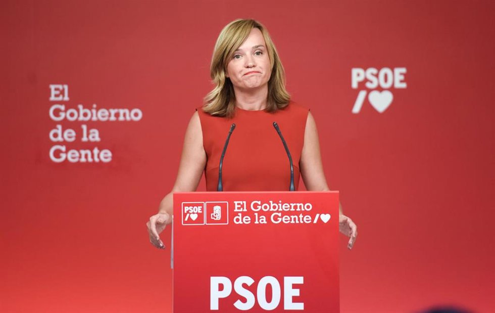 Archivo - La ministra de Educación y Formación Profesional y portavoz del partido socialista (PSOE), Pilar Alegría, comparece en rueda de prensa en la sede de su partido, a 19 de septiembre de 2022, en Madrid, (España). La portavoz de la Comisión Ejecut