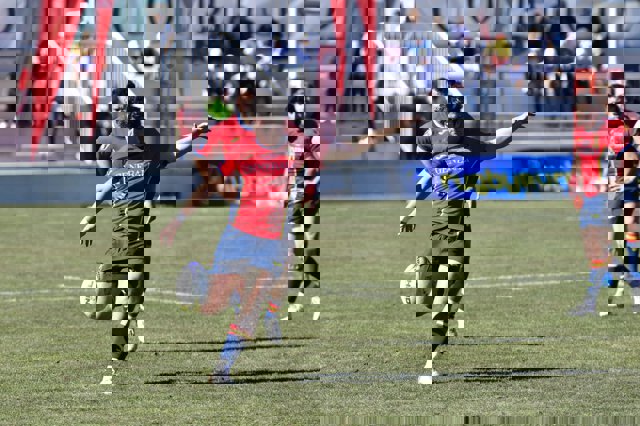 Lance del partido entre los 'Leones' de España y Países Bajos en el Rugby Europe Championship