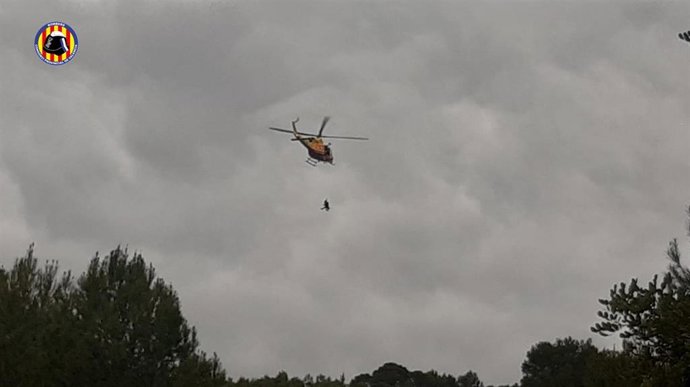 Un momento del rescate en Gilet