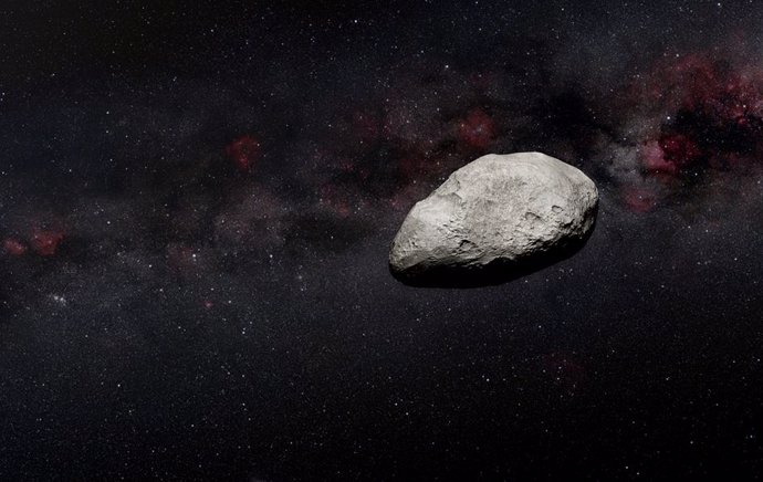 Ilustración de un asteroide