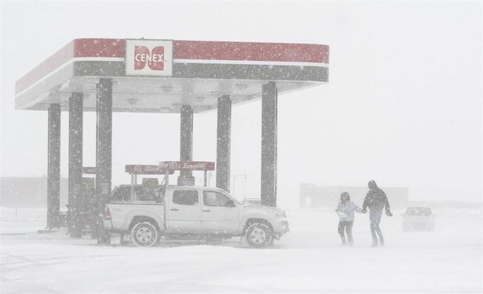 Archivo - Nieve en Dakota del Norte (Archivo)