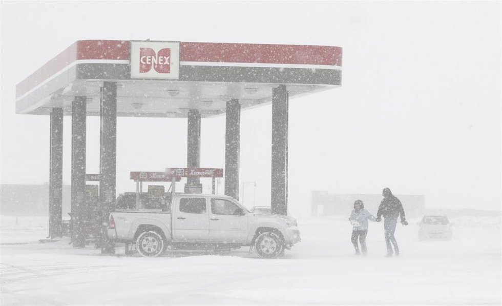 Archivo - Nieve en Dakota del Norte (Archivo)