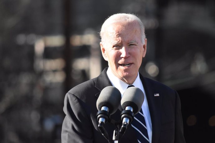 30 January 2023, US, Baltimore: US President Joe Biden speaks during a press conference about infrastructure at the Baltimore and Potomac Tunnel. Photo: Kyle Mazza/TheNEWS2 via ZUMA Press Wire/dpa