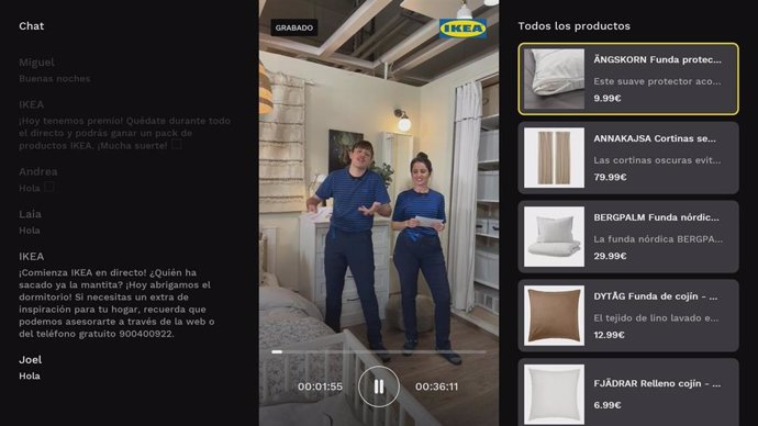 Live shopping de Ikea en Movistar Plus+